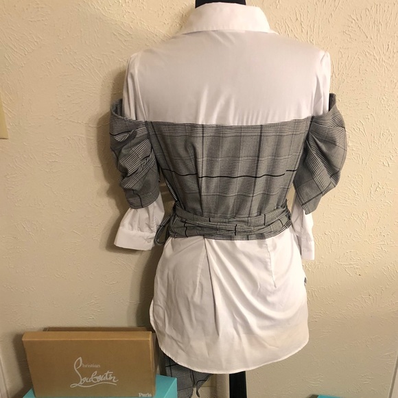 Sexy Layered button up/ wrap blouse (s) - Picture 3 of 5